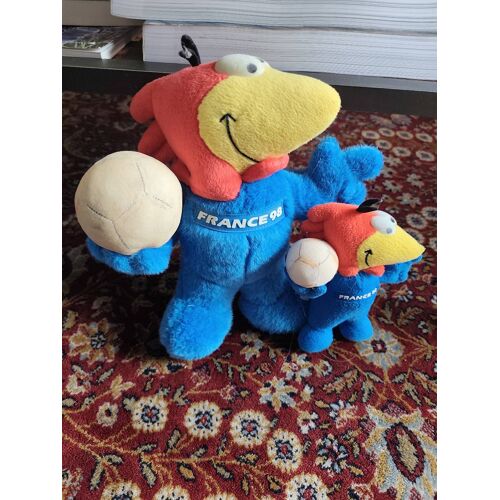 Lot de 2 peluches, Footix France 98. Édition originale de 1995.