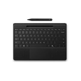 Microsoft Surface Pro Flex Keyboard - Clavier - avec pavé tactile, accéléromètre, plateau de rangement et de chargement du Surface Slim Pen 2 - rétroéclairé - sans fil - Bluetooth LE - QWERTY - Anglais - noir - avec Slim Pen - pour Microsoft...