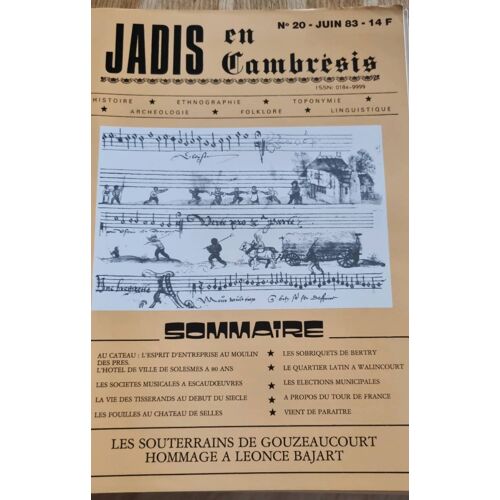 Jadis En Cambrésis N°20 De Juin 1983