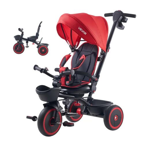 Tricycle Évolutif -Duoku-Pour Enfants De 1 À 5 Ans-Modèle 6 En 1-Avec Guidon Réglable À 4 Niveaux-Siège Ajustable Et Pivotant