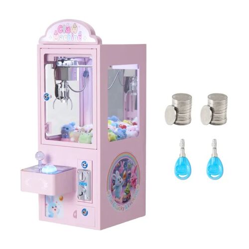 Machine À Pince Attrape Peluche 30 W-Duoku-Avec Effets Lumineux Et Sonores, Salle De Jeux Ou Usage Domestique, Rose