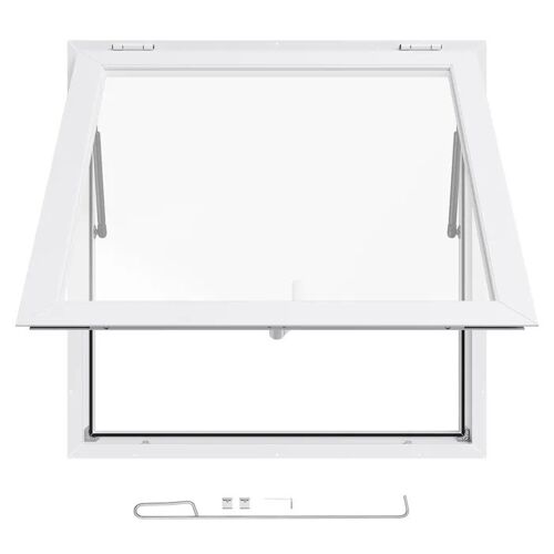Fenêtre de Service-Duoku-Camion-Restaurant 91,5 x 91,5 cm-Fenêtre de Concession avec Cadre en Alliage d'aluminium