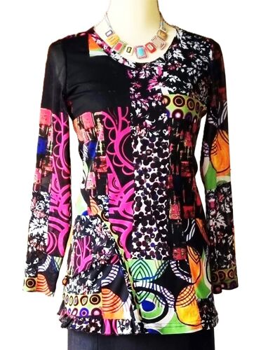 Tunique Lewinger Taille 36 Multicolore Doublée Tbe