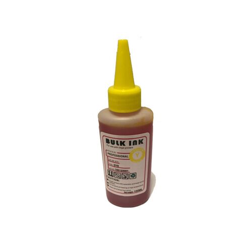 Recharge encre 100ml pour HP - JAUNE