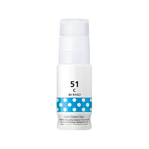 Bouteille d'encre compatible CANON GI51C Cyan 4546C001