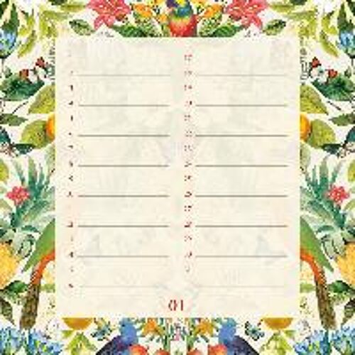 Immerwährender Geburtstagskalender Floral - Archive By Portico Designs - Quadrat-Format 24 X 24 Cm