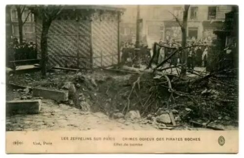 Carte Postale Ancienne - Non Circulée - " Crimes Odieux Des Pirates Boches - Effet De Bombe - Les Zeppelins Sur Paris "
