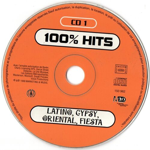 100 % Hits "Latino, Gypsy, Oriental Fiesta" Cd 1