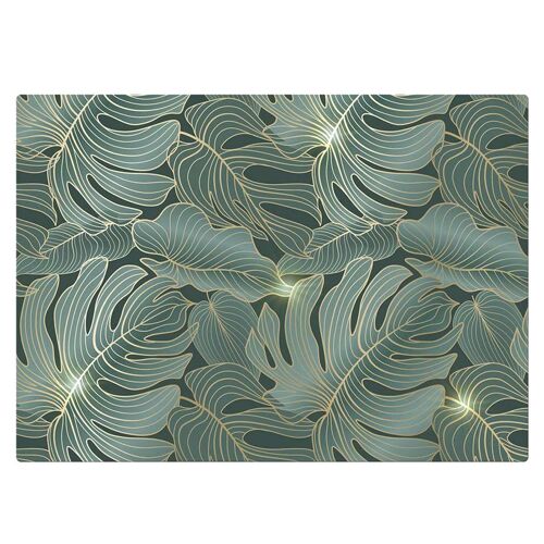 Set De Table Tropical Vert Et Or 30,5 X 42,5 Cm