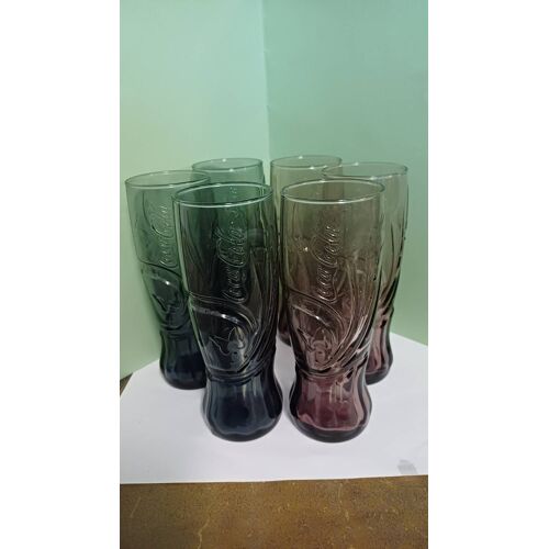 6 Verres Mc Do Coca Cola 3 Noirs Et 3 Roses