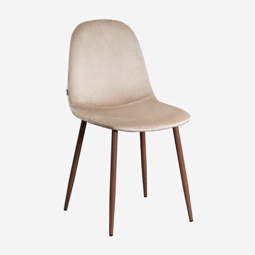 Chaise de salle à manger rembourrée Glamm Bois foncé