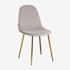 Chaise de salle à manger rembourrée Glamm Doré