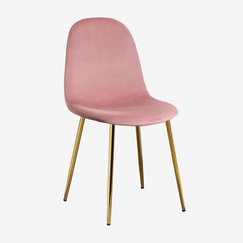 Chaise de salle à manger rembourrée Glamm Doré