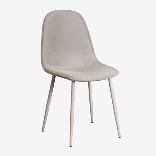 Chaise de salle à manger rembourrée Glamm Gris Taupe Clair