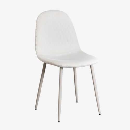 Chaise de salle à manger rembourrée Glamm Gris Taupe Clair