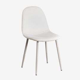 Chaise de salle à manger rembourrée Glamm Gris Taupe Clair
