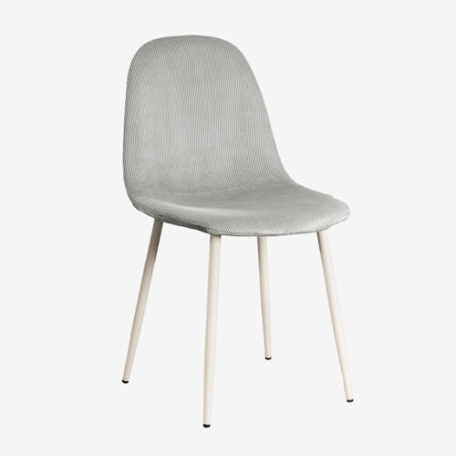 Chaise de salle à manger rembourrée Glamm Beige Crème