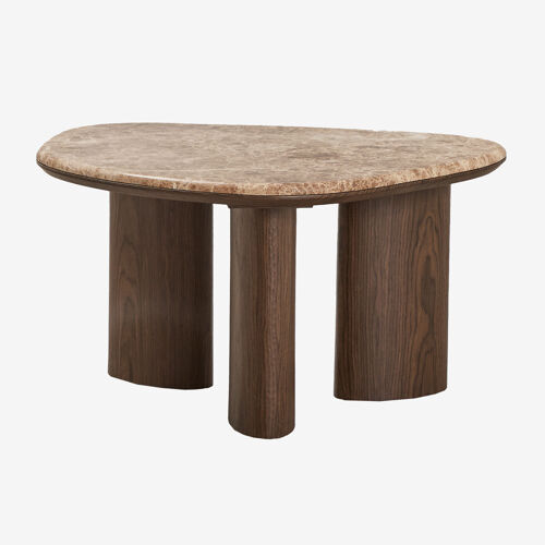 Table d'appoint Dayana en MDF et marbre