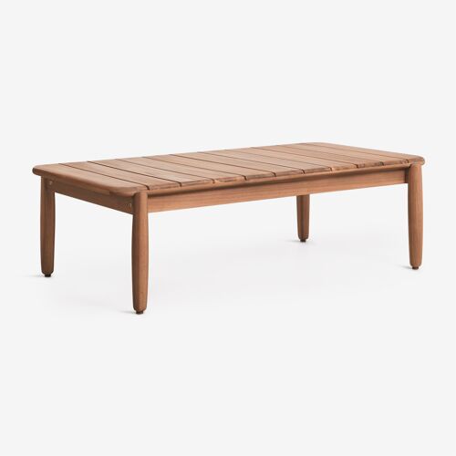 Table Basse Rectangulaire De Jardin 110x60 Cm En Bois D'acacia Ribeira Brun Acacia