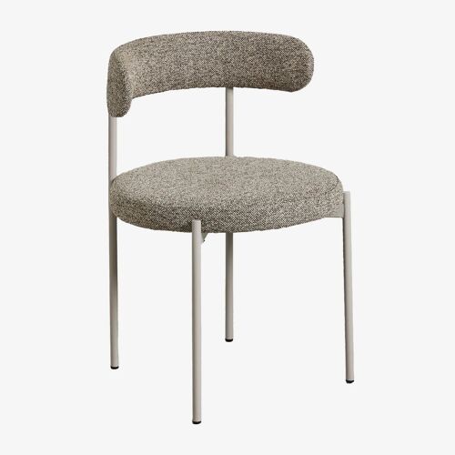 Chaise de salle à manger en tissu bouclé Brim