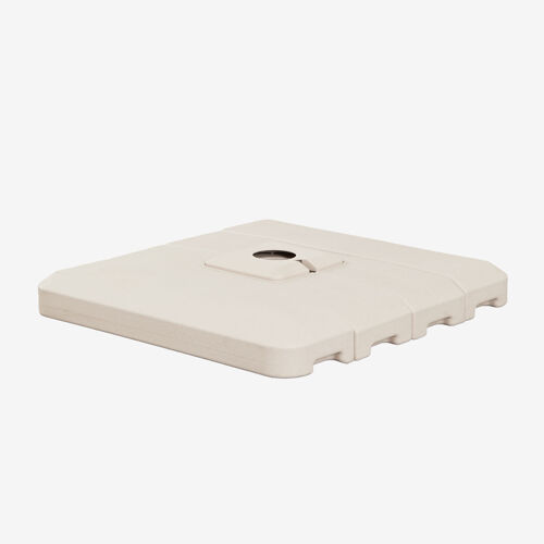 Pied De Parasol Carré 100x100 Cm Remplissable Pietra Tapioca Beige