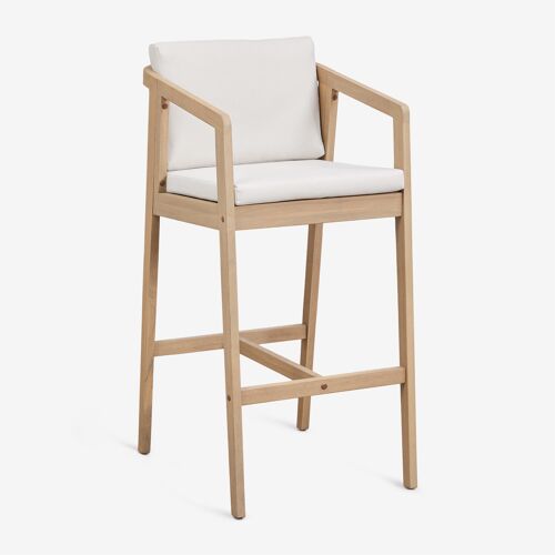 Tabouret haut en bois d'acacia Kaela Acacia Marron Clair ¿75 cm