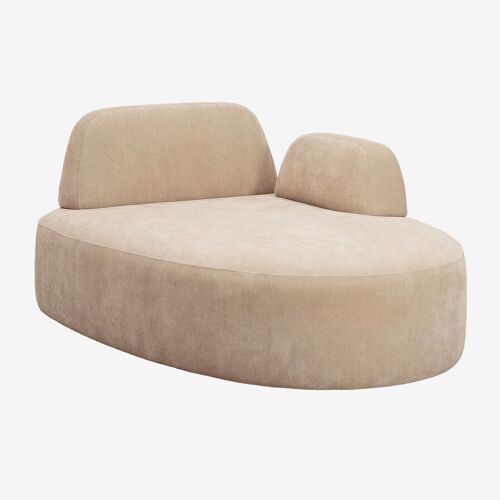 Module chaise longue droit avec accoudoir pour canapé modulaire tapissé Giorgia