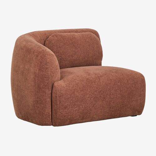 Module d'angle gauche pour canapé modulaire en chenille Coquette