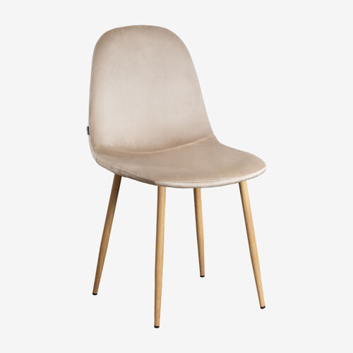Chaise de salle à manger rembourrée Glamm Bois naturel