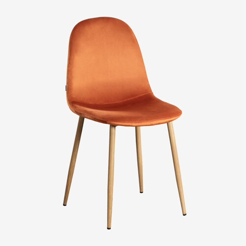 Chaise de salle à manger rembourrée Glamm Bois naturel
