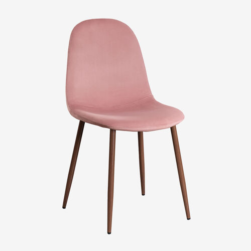 Chaise de salle à manger rembourrée Glamm Bois foncé