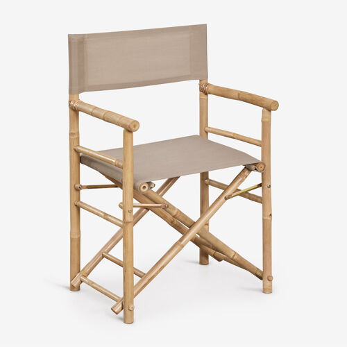 Chaise de réalisateur pliante en bambou Woody Moka Brown