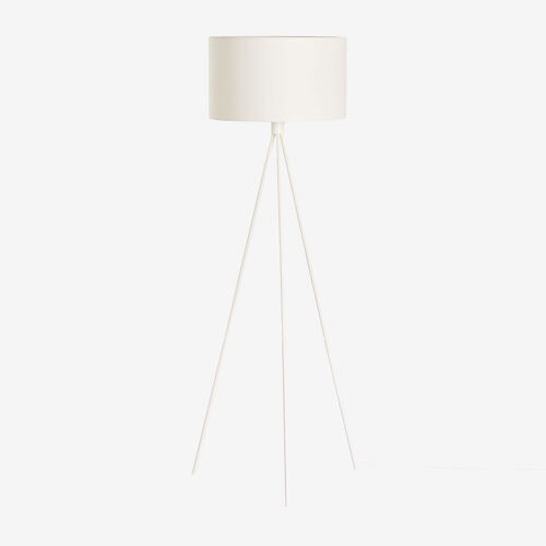 Lampadaire Ilena En Tissu Et Fer Blanc Gardenia