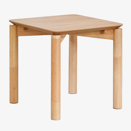 Table d'appoint carrée 50x50 cm en MDF avec placage en chêne Munden Marron Chêne