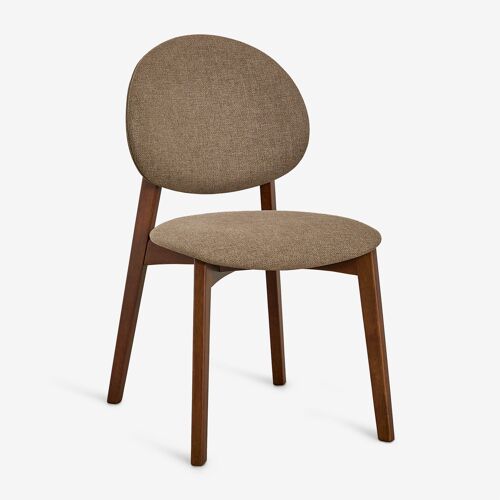 Chaise de salle à manger en bois et tissu Yamena