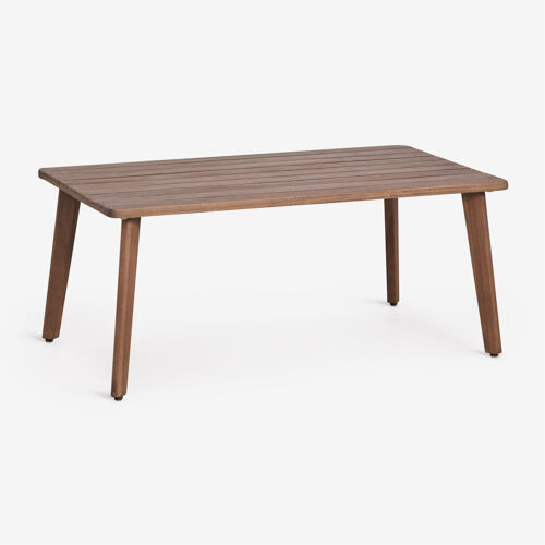 Table Basse Rectangulaire De Jardin 90x50 Cm En Bois D'acacia Kaela Brun Acacia Foncé