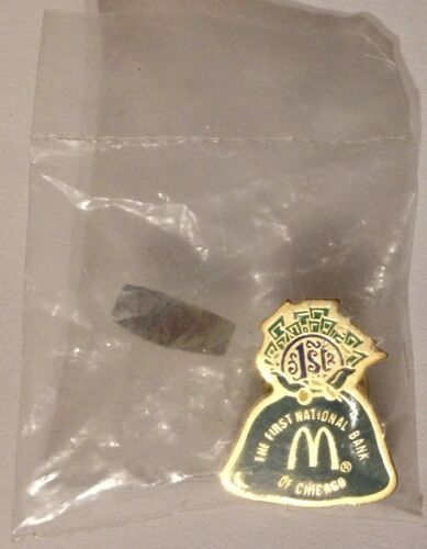 Pin'S Mc Donald'S - The First National Bank Of Chicago (Usa) Signé Lidejo