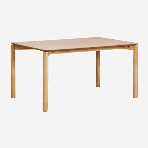 Table à manger Munden en MDF Marron Chêne 150 x 90 cm