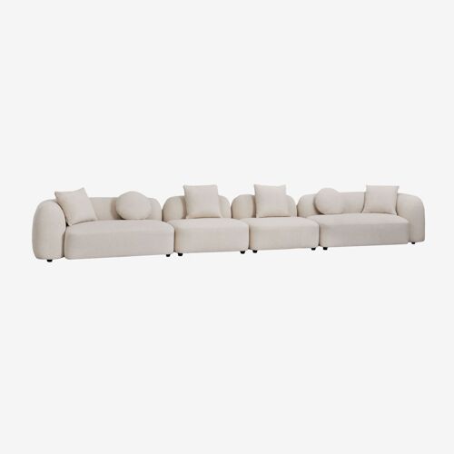 Canapé modulaire 4 pièces en chenille Coco
