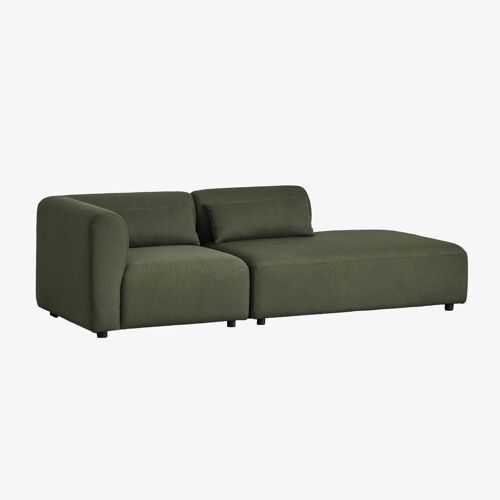 Canapé modulaire d'angle 2 pièces Fogler avec méridienne droite