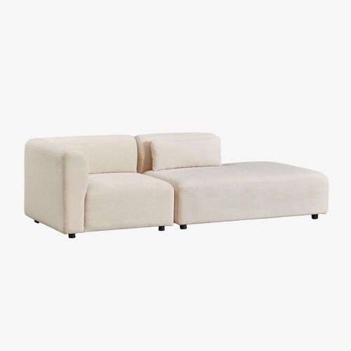 Canapé modulaire d'angle 2 pièces Fogler avec méridienne droite