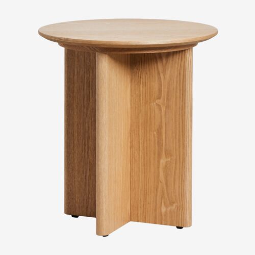 Table d'appoint ronde Ø45 cm en MDF Saonara NATUREL