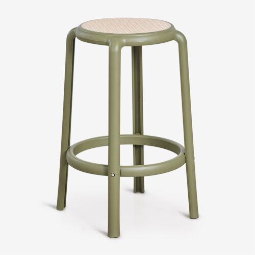 Tabouret haut Omara Vert Olive Intense ¿75 cm