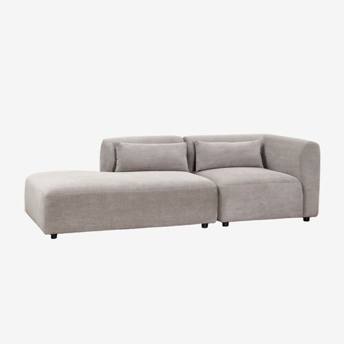Canapé modulaire d'angle 2 pièces Fogler avec méridienne gauche