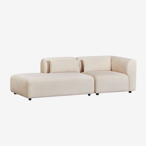 Canapé modulaire d'angle 2 pièces Fogler avec méridienne gauche