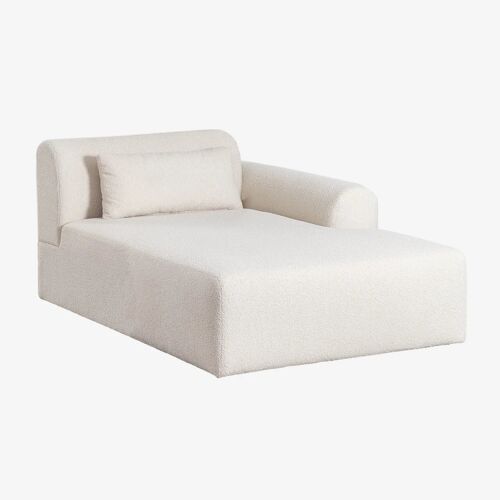 Module méridienne droite pour canapé modulable en peau lainée Borjan