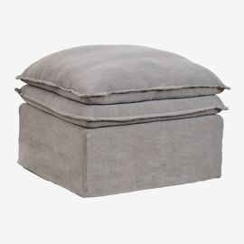 Pouf Grace en lin et coton