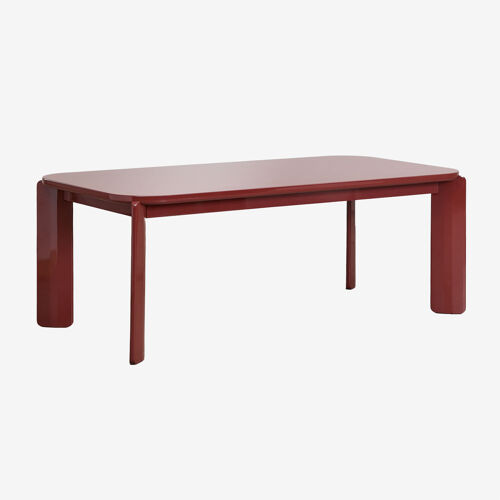 Table à manger rectangulaire 200x100 cm en MDF Geneva Vin Rouge