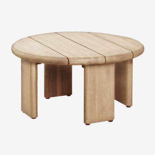 Table d'appoint ronde Ø70 cm en bois d'acacia Famara Acacia Marron Clair