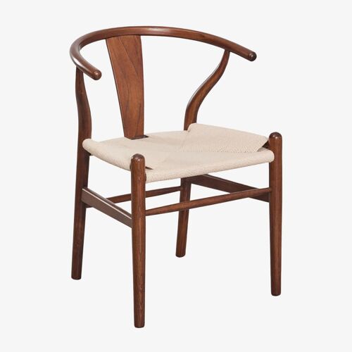 Chaise de salle à manger en bois d'orme Uish Edition Bois Foncé